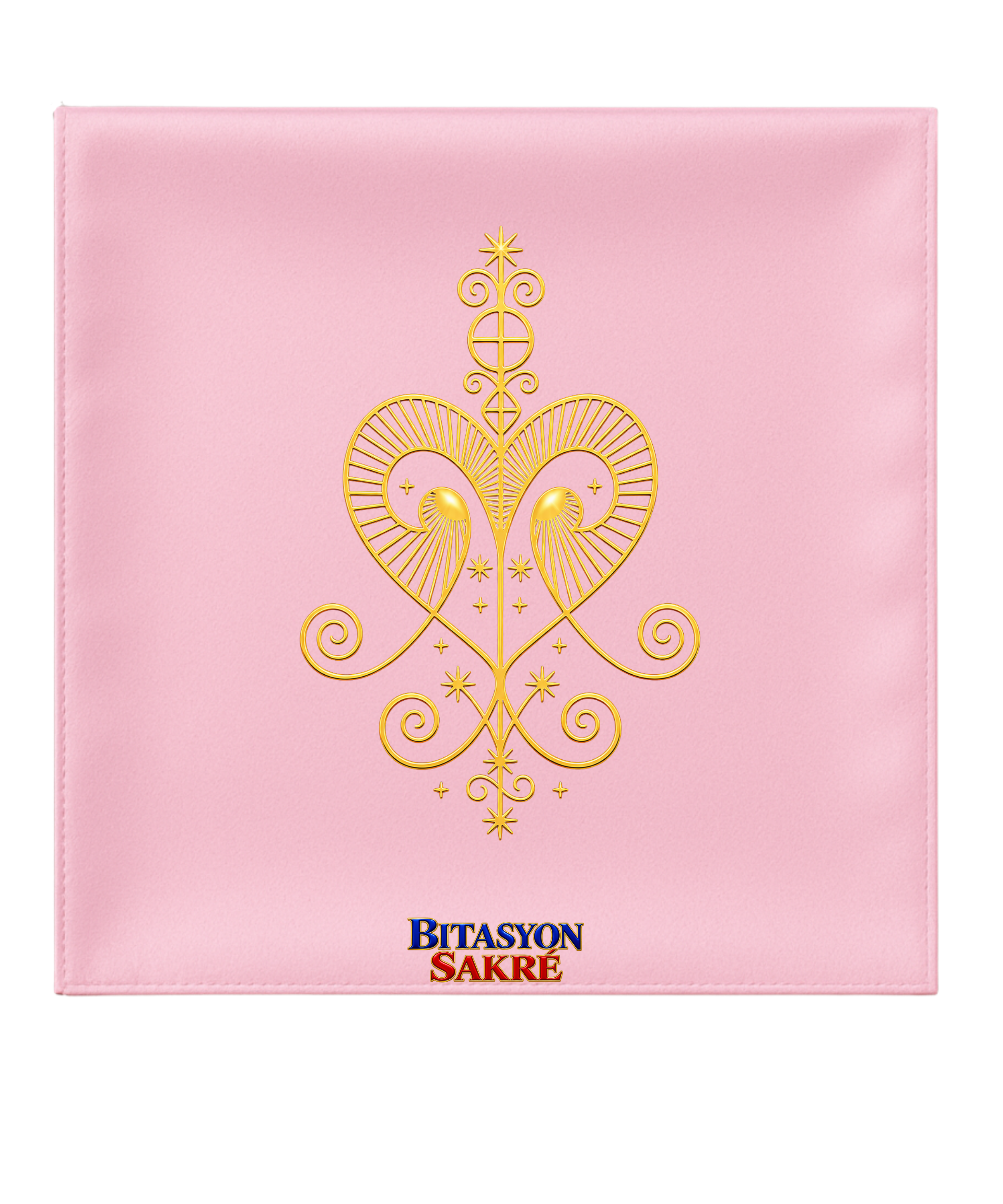 23.6X23.6 INCHES ERZULIE FREDA Pink Veve Head Scarf EZILIFREDA Metresili  ERZULIE FREDA Veve Mouchwa Rose