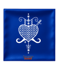 23.6X23.6 INCHES ERZULIE DANTOR Blue Veve Head Scarf EZILIDANTO ERZULIE DANTOR Veve Mouchwa