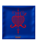 23.6X23.6 INCHES ERZULIE DANTOR Blue Veve Head Scarf EZILIDANTO ERZULIE DANTOR Veve Mouchwa