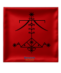 23.6X23.6 INCHES OGOU FERAY RED Veve Head Scarf OGOU FERAY Veve Mouchwa Lwa Rouj