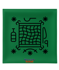 23.6X23.6 INCHES KOUZEN ZAKA Green Veve Head Scarf KOUZEN ZAKA Veve Mouchwa Lwa