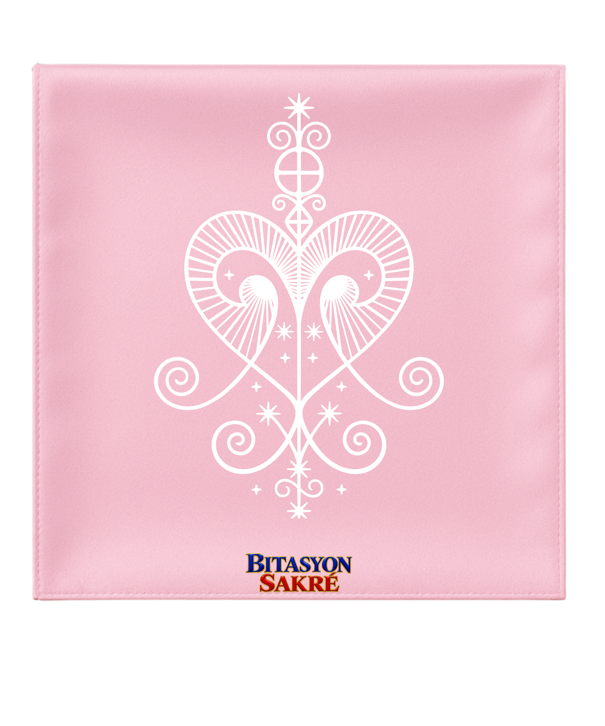 23.6X23.6 INCHES ERZULIE FREDA Pink Veve Head Scarf EZILIFREDA Metresili  ERZULIE FREDA Veve Mouchwa Rose