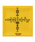 23.6X23.6 INCHES TIJEAN DANTOR Yellow Veve Head Scarf TIJEAN DANTO TIJEAN DANTOR Veve Mouchwa