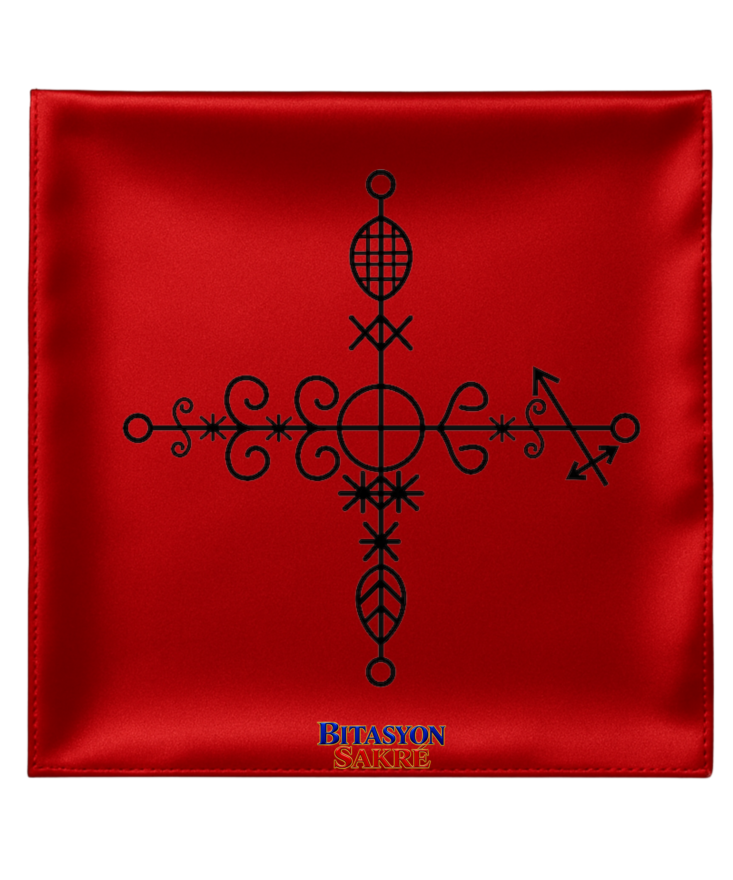 23.6X23.6 INCHES TIJEAN DANTOR Red Veve Head Scarf TIJEAN DANTO TIJEAN DANTOR Veve Mouchwa