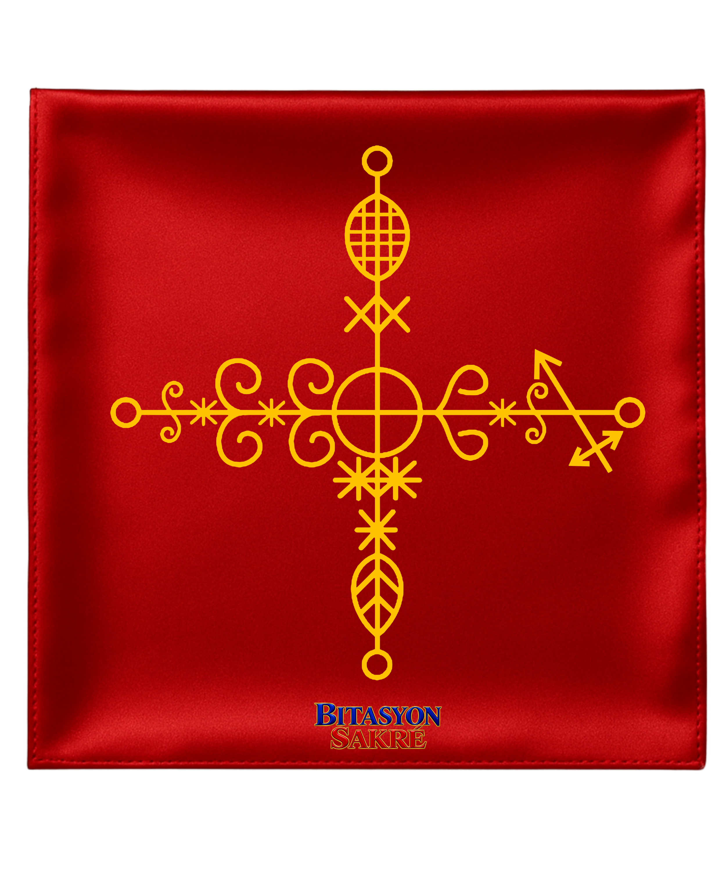 23.6X23.6 INCHES TIJEAN DANTOR Red Veve Head Scarf TIJEAN DANTO TIJEAN DANTOR Veve Mouchwa