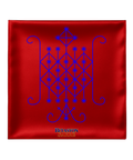 23.6X23.6 INCHES OGOU BADAGRI RED Blue Veve Head Scarf OGOU BADAGRI Veve Mouchwa Lwa Rouj