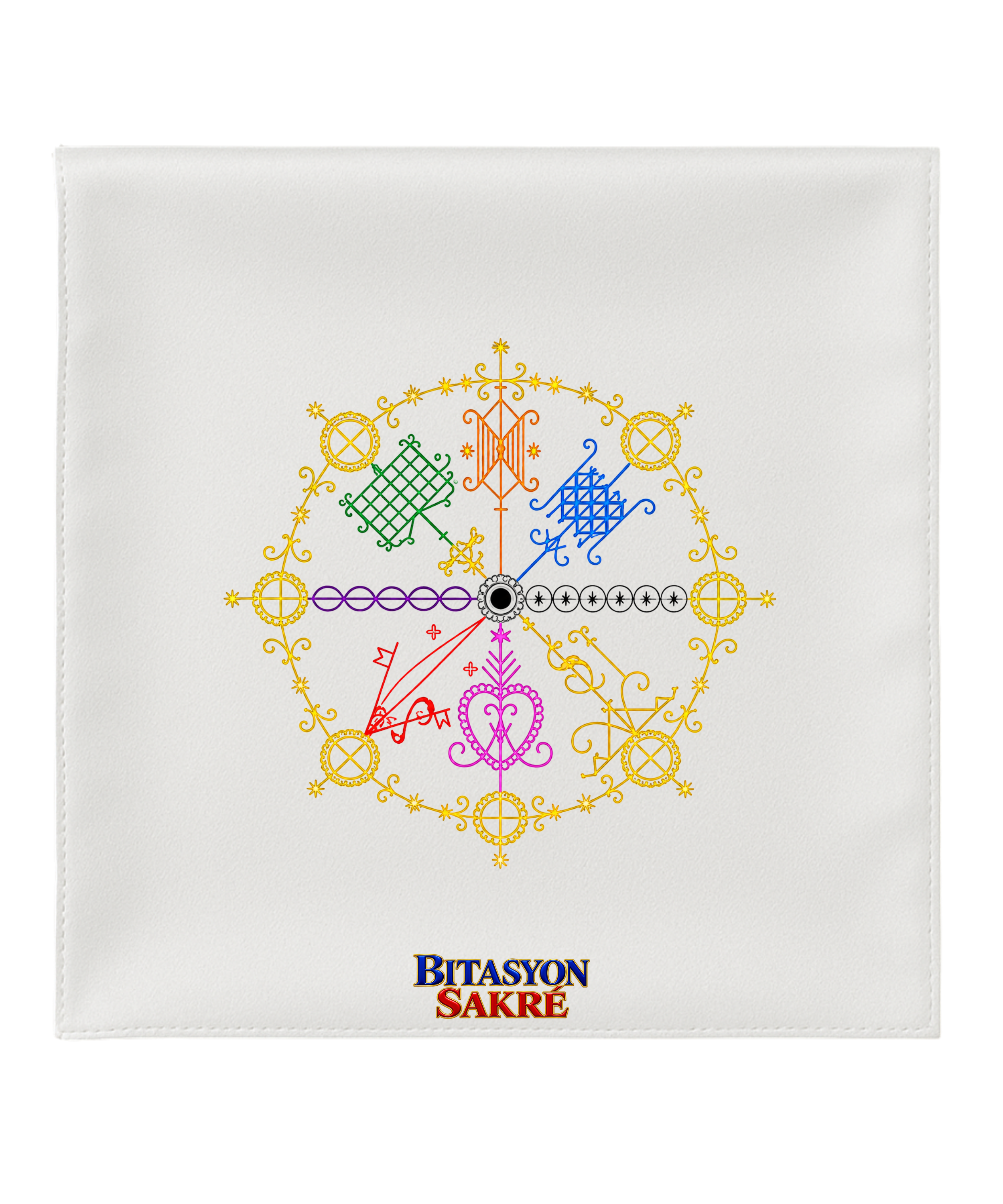 23.6X23.6 INCHES MILOKAN Veve Scarf MILOKAN  Veve Mouchwa Lwa