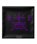 23.6X23.6 INCHES  BARON SAMEDI Black Veve Head Scarf PAPA BARON Veve  Mouchwa Lwa Noir