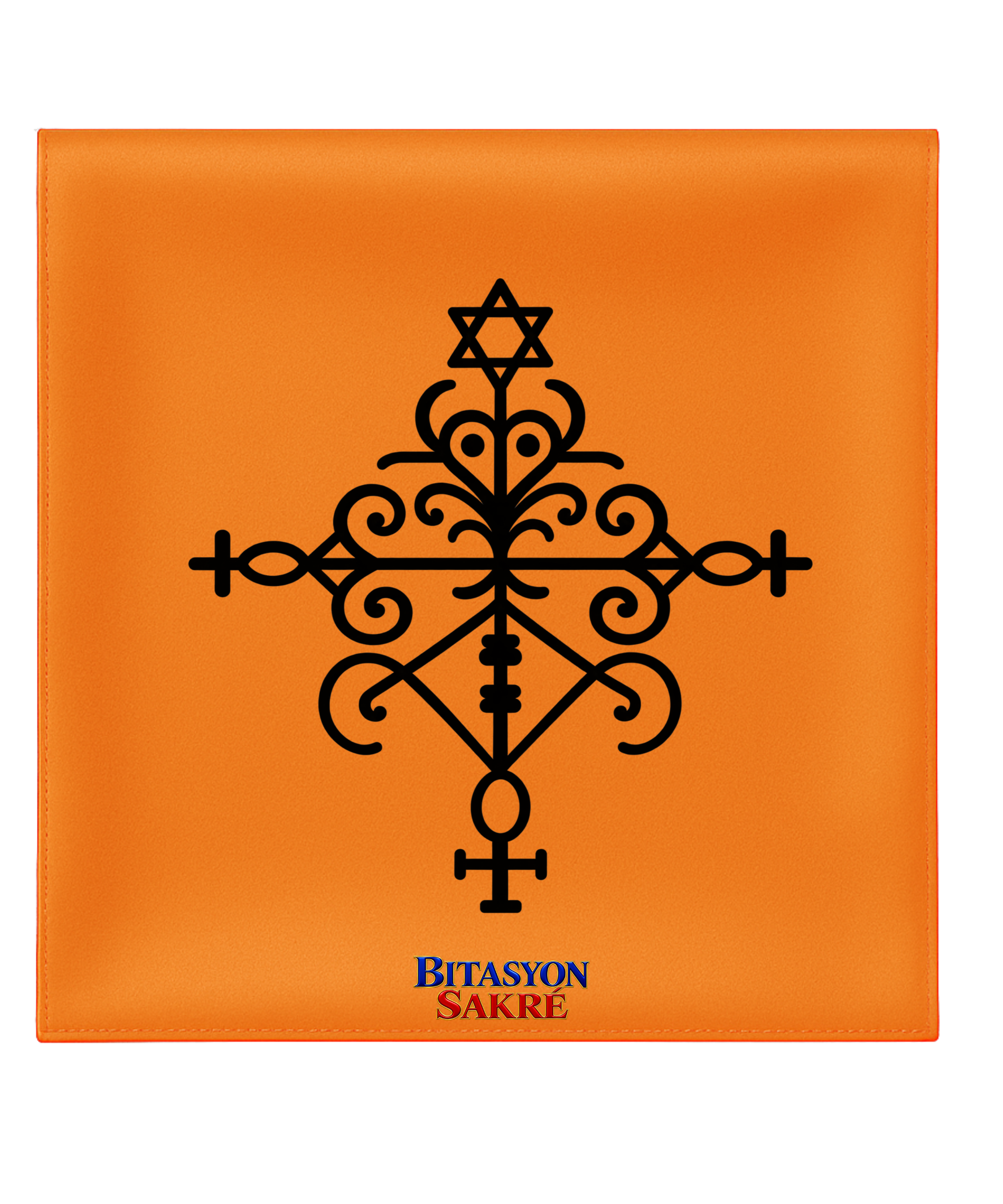 23.6X23.6 INCHES BOSOU Veve Head Scarf PAPA BOSSOU Veve Mouchwa Lwa