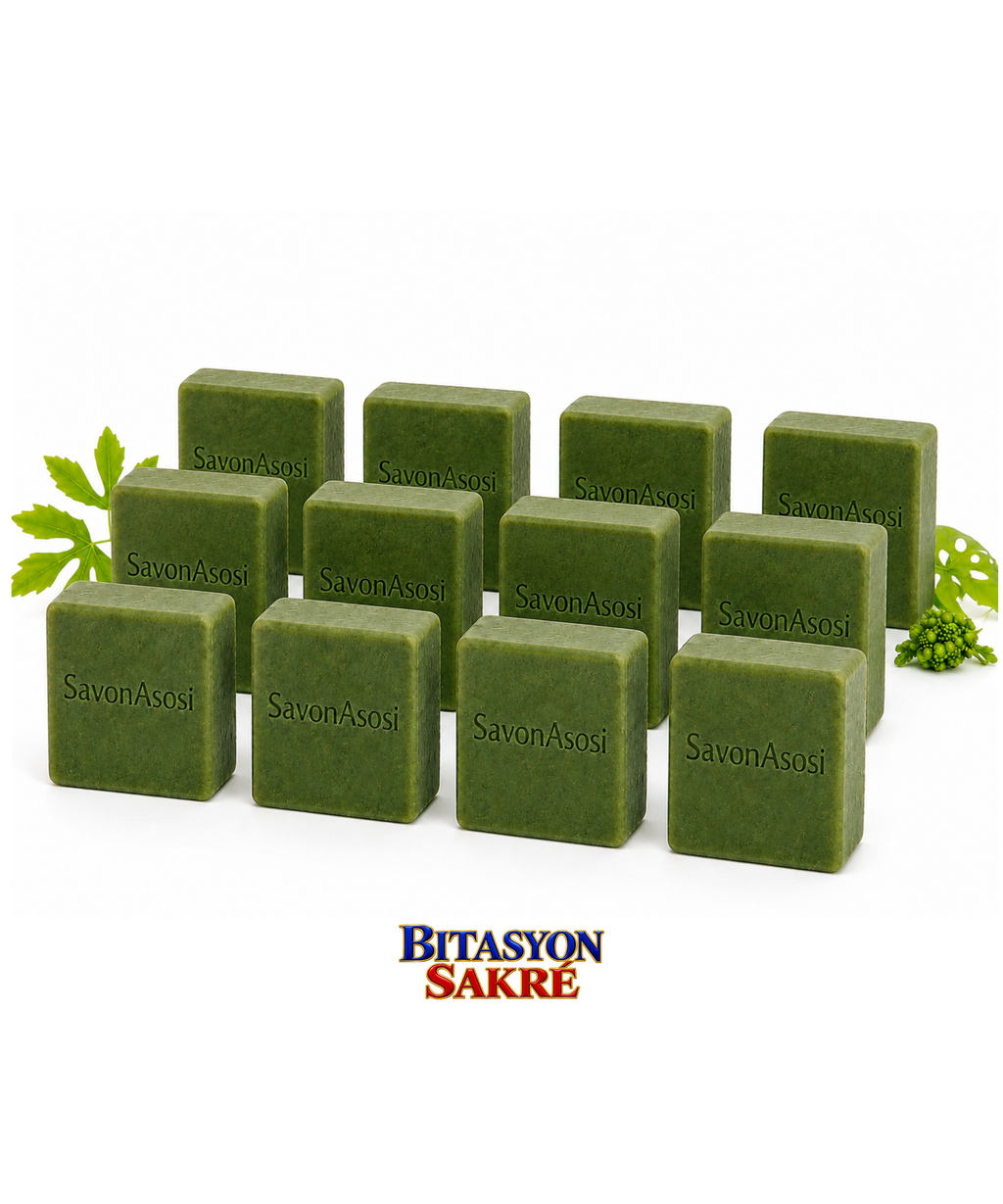 12 Pack Savon Asosi Soap, Cerasee Soap Bitter Melon Herbal Skincare Bar